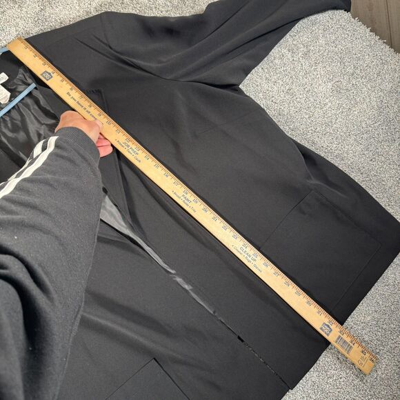 Versailles Blazer Womens 30W Plus Office Minimalist Open Front Vintage 90s Retro - Picture 8 of 11